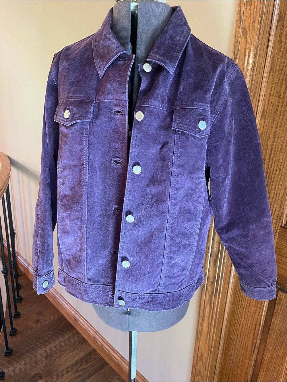 Purple Suede Women’s Jacket Casual Workstyles Size M